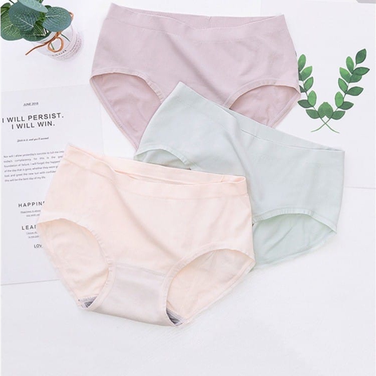 HUES.ID Celana Dalam Wanita Polos CD Wanita Premium Quality Seamless Halus Bahan Katun Import 2057
