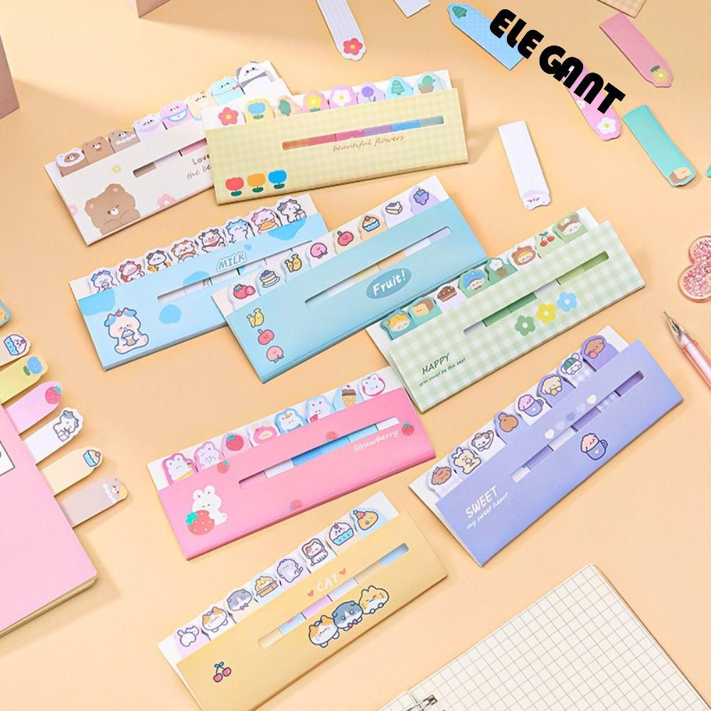 [Elegan] Sticky Notes Label 120lembar Kawaii Sticky Notes Perlengkapan Kantor Alat Tulis Siswa Label Bookmark