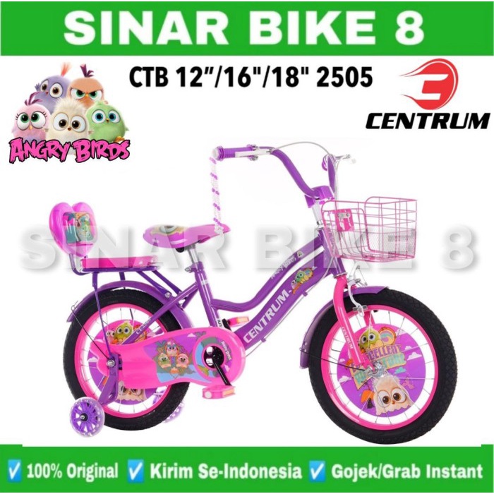 Sepeda Anak Perempuan Wofa LOL/CENTRUM 2505 Angry Birds Ukran 12 16 18 Inch