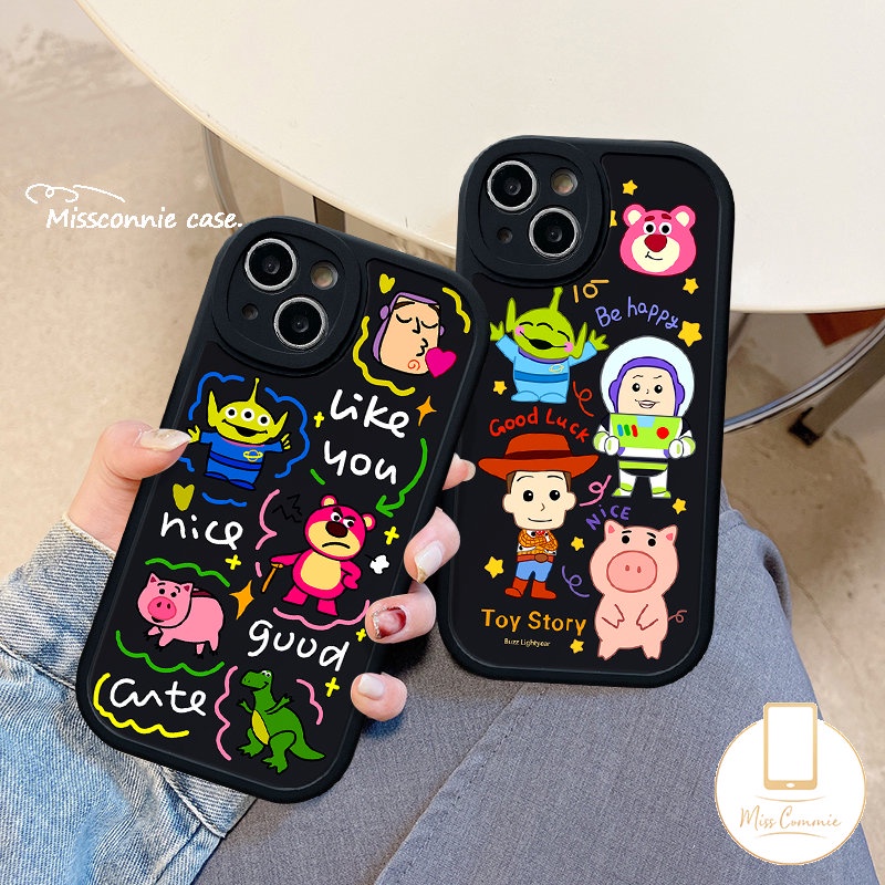 Case Redmi 12C A1 10 9T 10C 9 9A 10A 9C K40s Note10 10s 11 11s 8 10Pro 9Pro 9s 9 8 11 Pro+POCO X3 NFC Pro M3 F4 Mi 11T 12 Kartun Toy Story Alien Strawberry Lucu Soft Cover Beruang