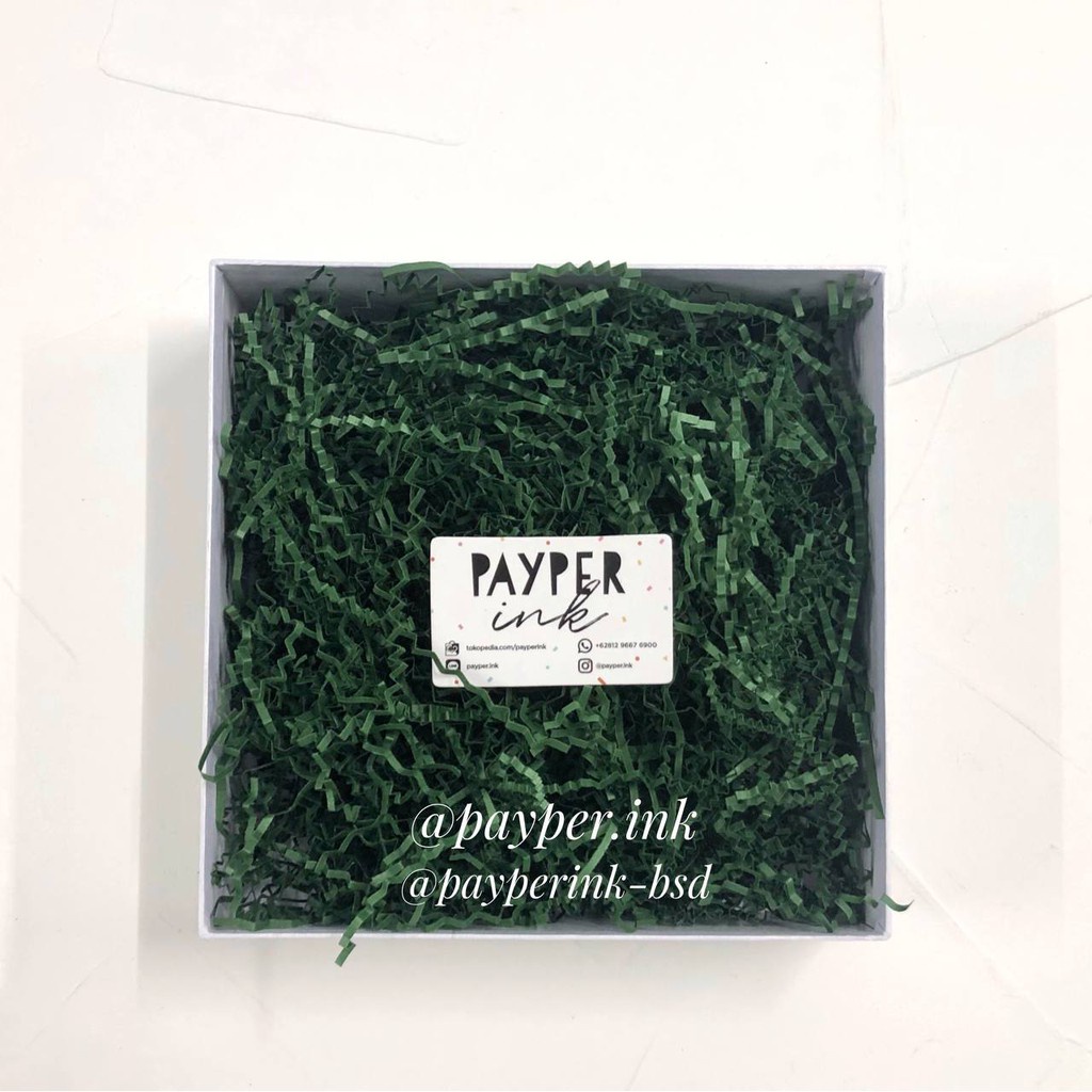 

Goshimastore - Shredded Paper Payper Ink Forest Green / Hijau Hutan 100 gr / crinkle