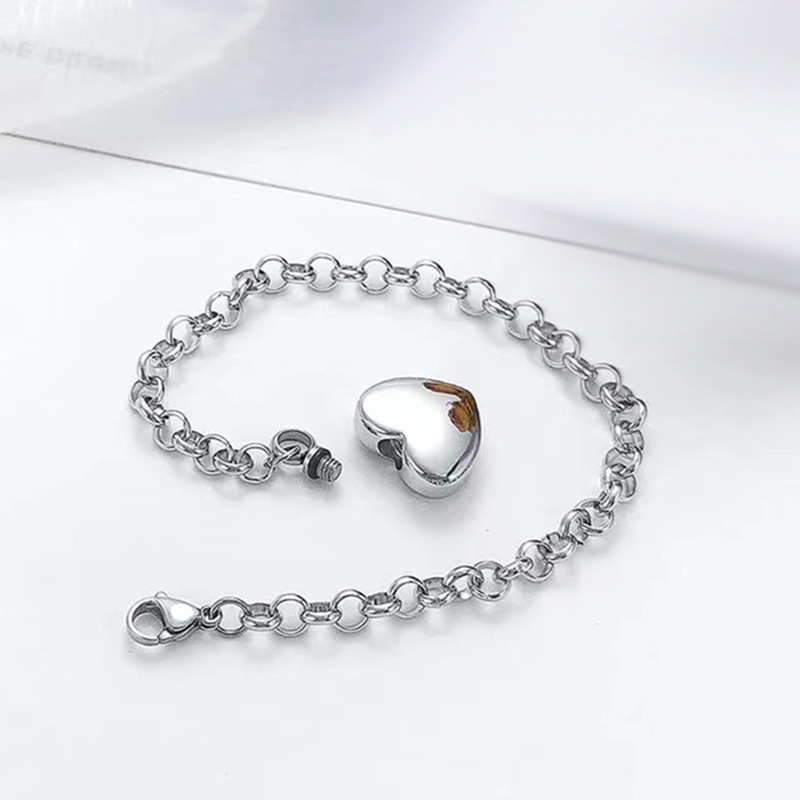 Gelang Guci Abu Stainless Steel Cremation Funeral Guci Bangle Untuk Ashes Guci Bracelet