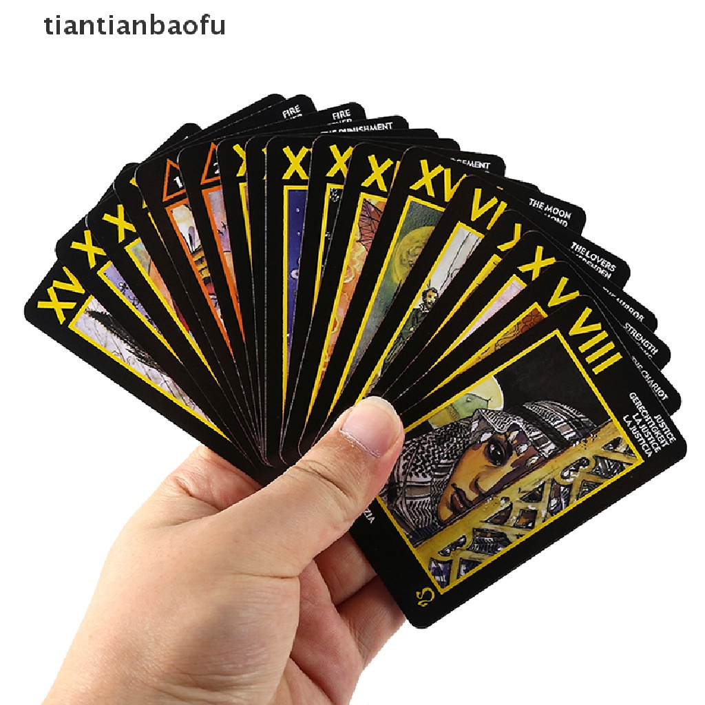 [tiantianbaofu] Besi Kotak Manara Kartu Oracle Tarot Fate Ramalan Deck Party Board Game w/Butik Manual