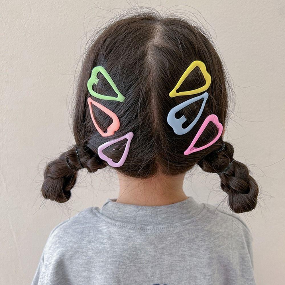 Agustina Anak Jepit Rambut Set Lucu Kreatif Sederhana y2k Kupu-Kupu Bintang Berujung Lima Jepit Rambut Logam Bentuk Hati Bentuk Geometri Gadis Bayi Hair Clip