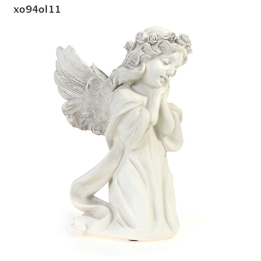 Xo Praying Cherub Statue Patung Malaikat Patung Dekorasi Taman Rumah Sayap Angel Statue OL