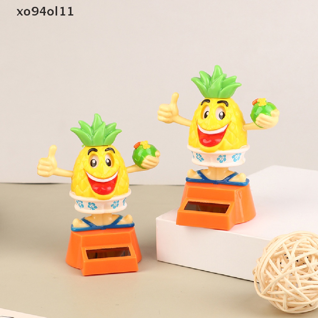 Xo Ornamen Tenaga Surya Nanas Lucu Buah Goyang Kepala Mainan Mobil Ornamen Decor OL