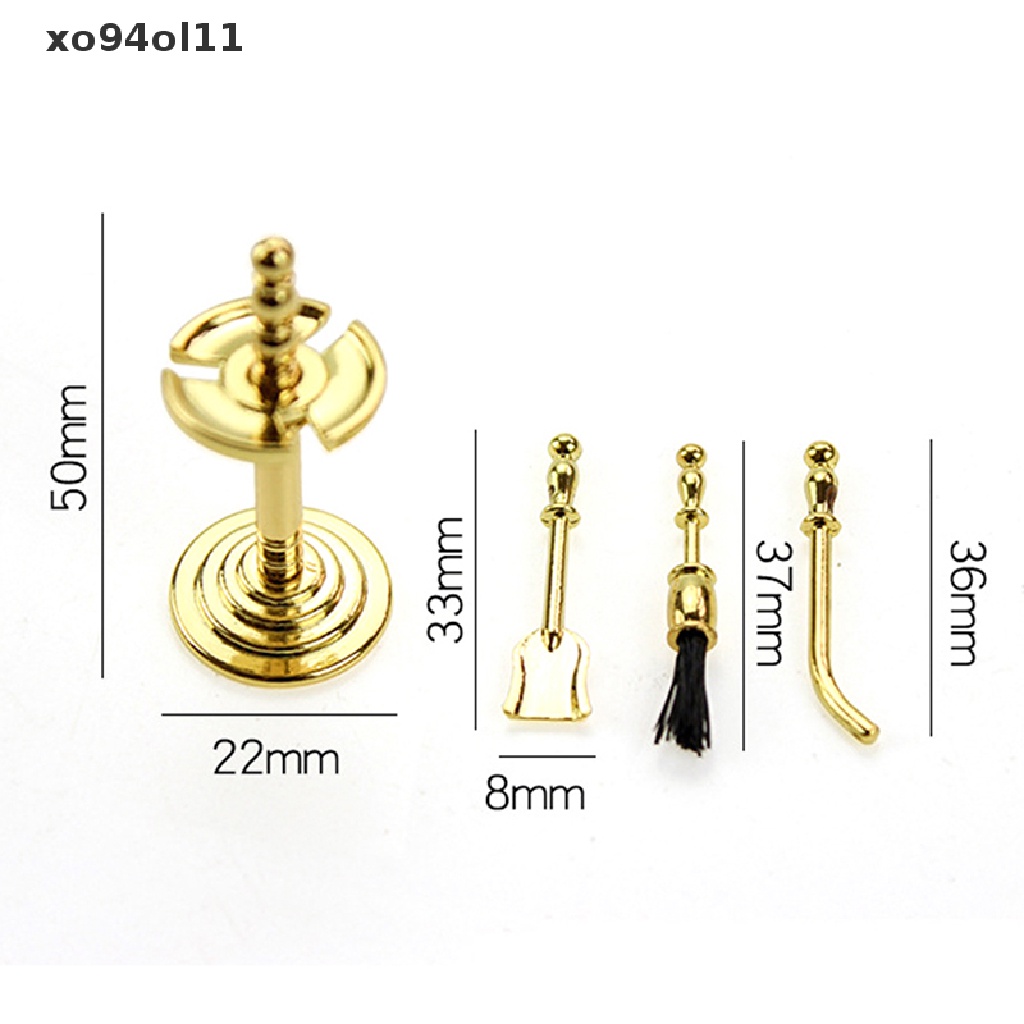 Xo 4Pcs Holder Display Alat Pembersih Miniatur Bahan Alloy Untuk Dekorasi Rumah Boneka1Per12 OL