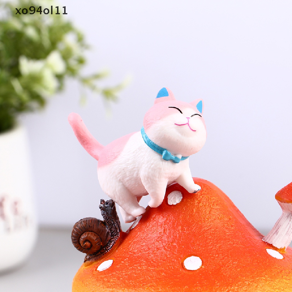 Xo 9pcs/set 5cm Mainan Figure Kucing Lucu Buatan Miniatur Patung Dekorasi Rumah OL