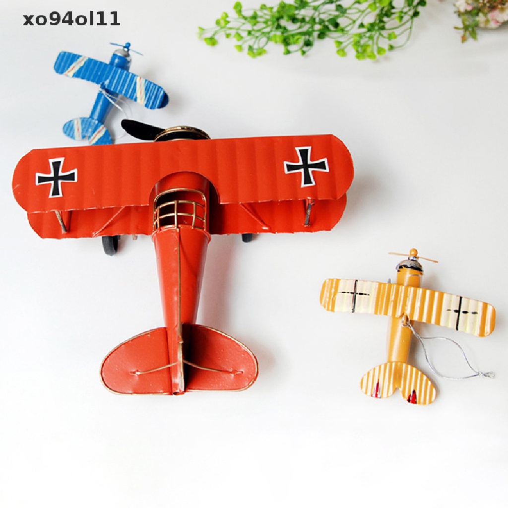 Xo Vintage Besi Tempa Model Pesawat Mini Ornamen Kreatif Interior Mobil Plane OL
