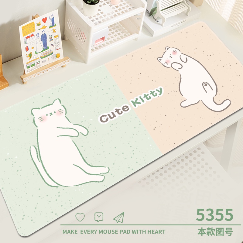 Kartun Kelinci 800x300mm Mousepad Cute Kawaii Gaming Mouse Pad Karet Besar Fashion Alas Meja Laptop Notebook