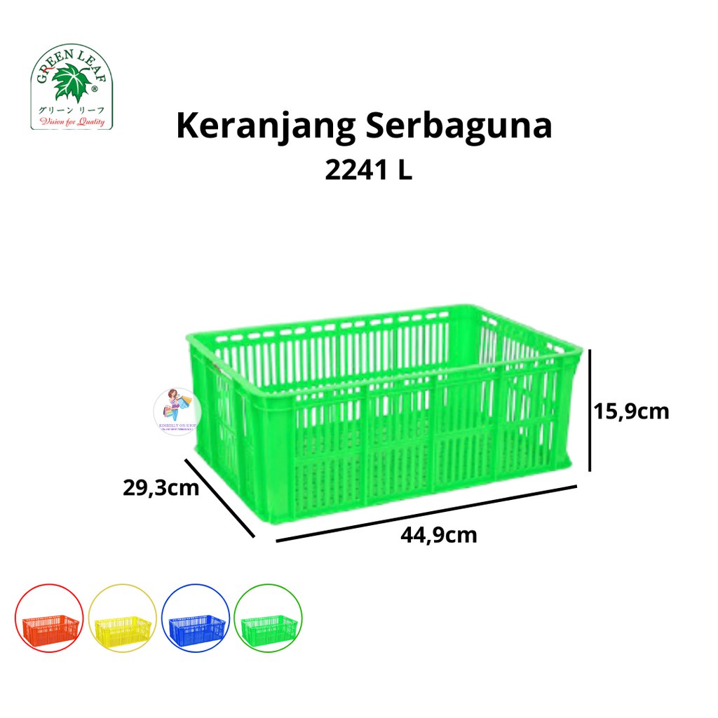 Keranjang Industri Container Box Serbaguna 2241 L Green Leaf