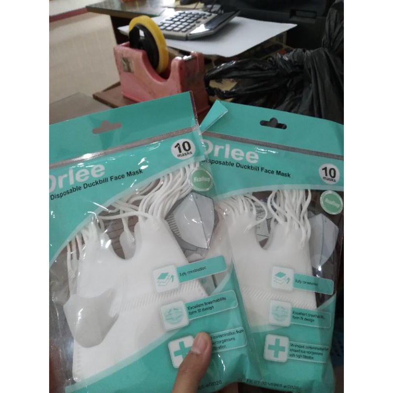 10pcs per pak Masker Duckbill Hijab Orlee Duckbill  Headloop - ABH