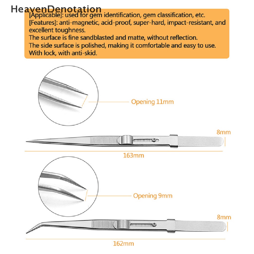 [HeavenDenotation] Alat Membuat Perhiasan Pinset Alur Cekung Diamond Craft Tools Untuk Jeweler HDV