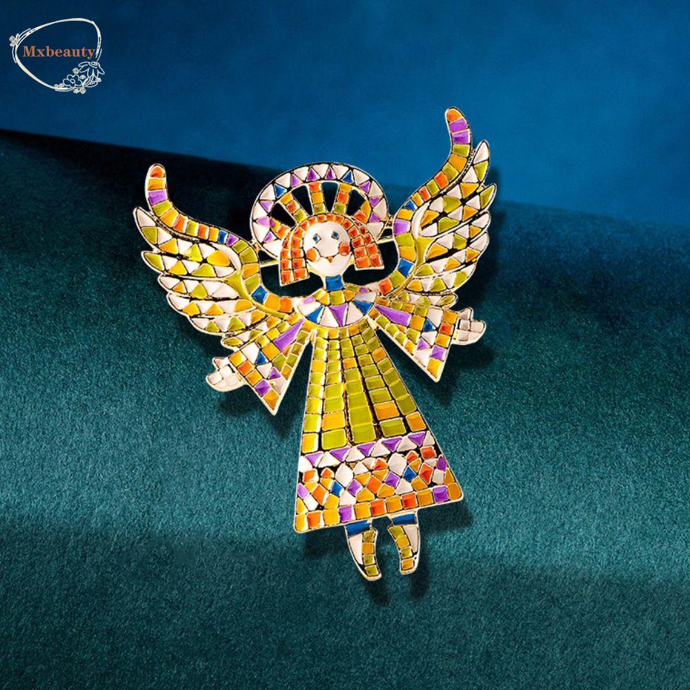 Mxbeauty Drip oil Pin Pesta Pesona Sayap Bros Enamel Mewah Perhiasan Untuk Wanita Aksesoris Jas