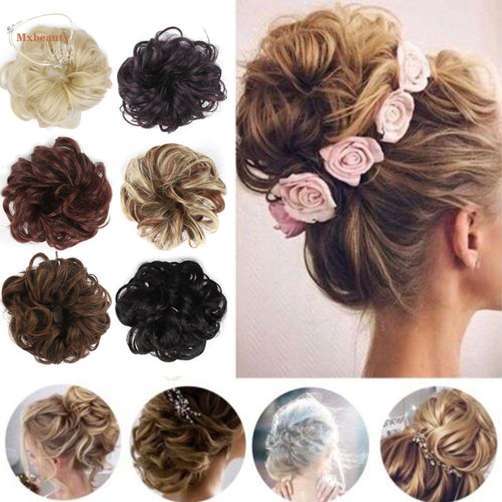 MXBEAUTY Winding Wig Donut Bun Hair Circle Headwear Accessories Hair Bands Silky Holder Rubber Soft Elastic Bun