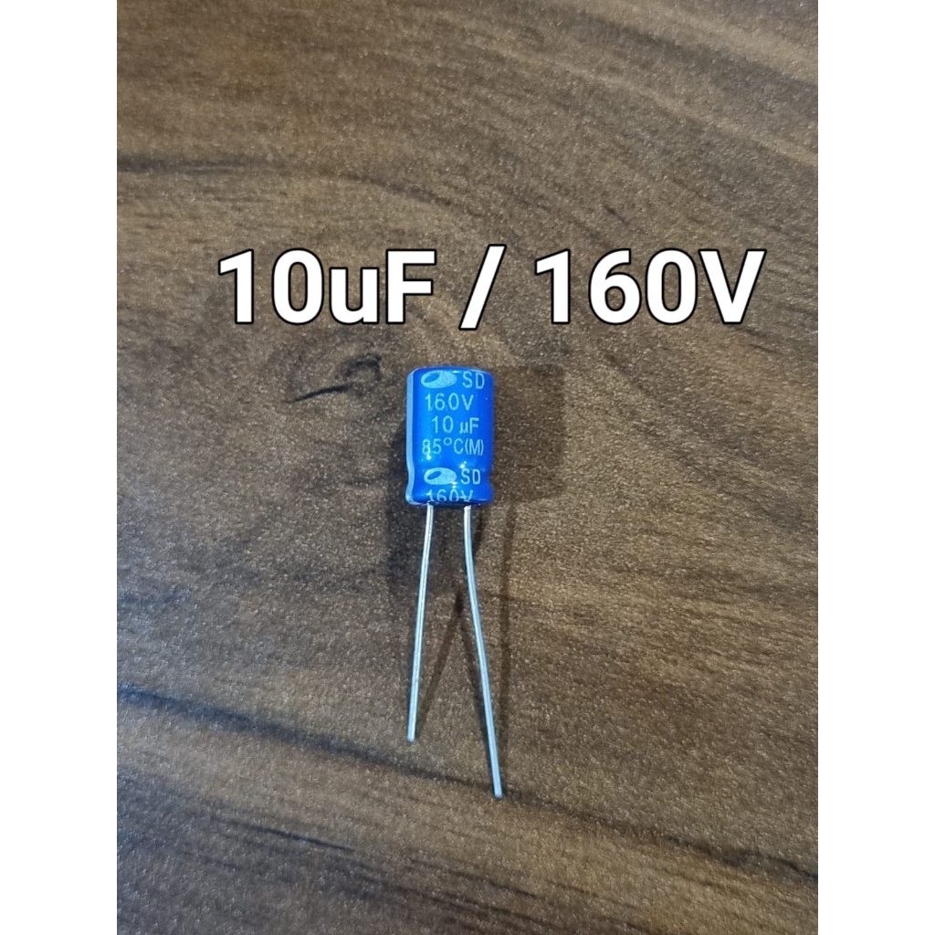 Kapasitor Capacitor ELCO 10uf 160v / 10 uf 160 v / 10uf/160v Elko 10uF 160V (harga per 1pcs)