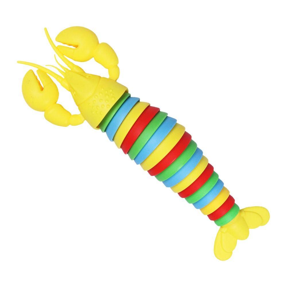 Lanfy Jari Peristalsis Warna-Warni Novelty Slug Puzzle Interaktif Bercahaya Natal Masa Kini Permainan Interaktif Lobster Peristalsis