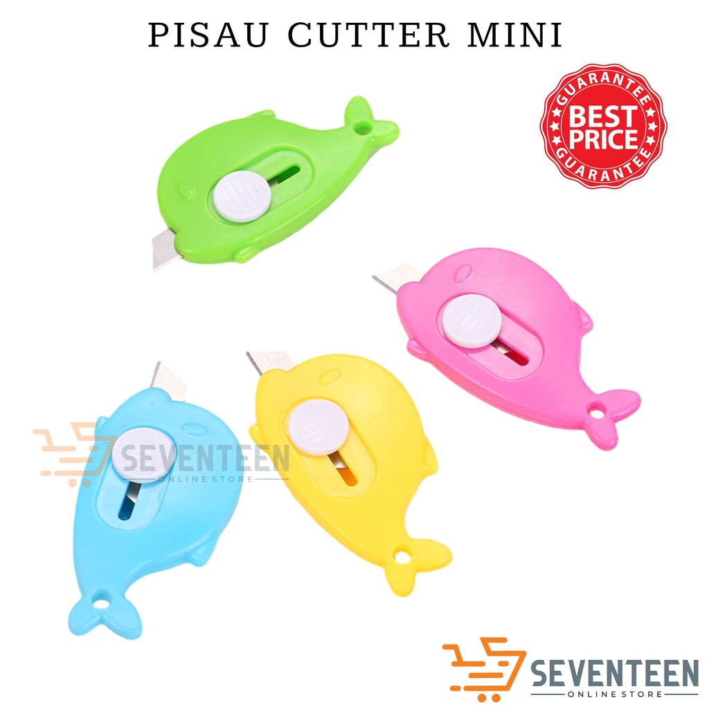 SEVENTEEN PISAU CUTTER MINI PORTABLE TAJAM KARAKTER MOTIF LUCU PISAU UNBOXING PAKET TRAVEL PISAU KATER KECIL ALAT PEMOTONG KERTAS SERBAGUNA