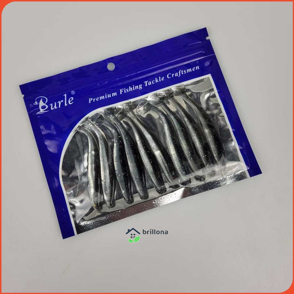 Burle Umpan Pancing Ikan Flashing Jig Sea Lure Bait 7 cm 10 PCS - L72