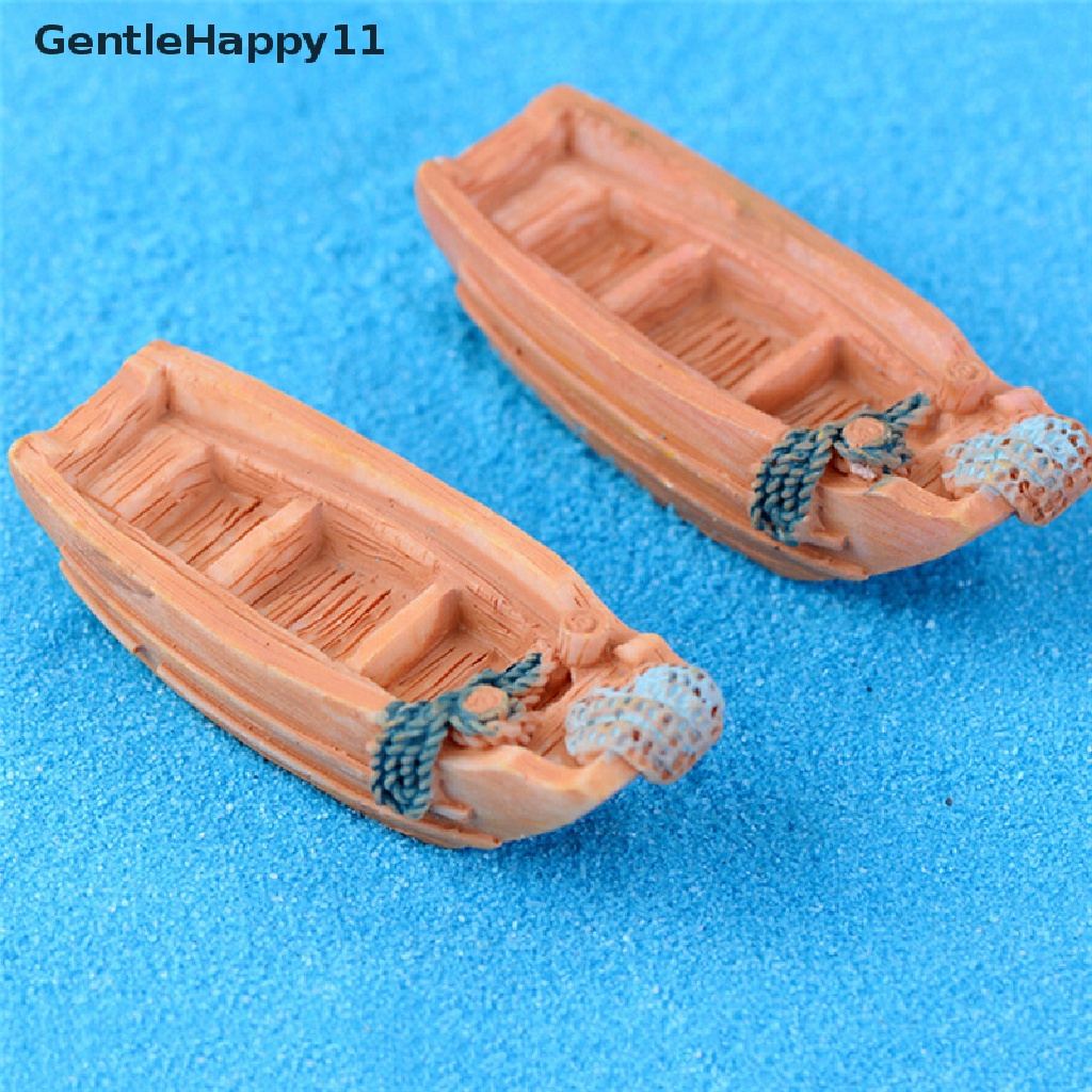 Gentlehappy Perahu Nelayan Miniatur Peri Taman Dekorasi Rumah DIY Aksesoris id