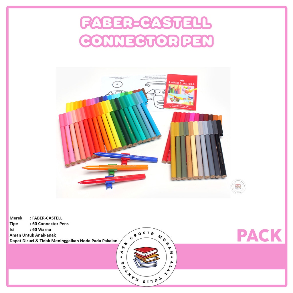 

FABER-CASTELL - Connector Pen Isi 60 Warna - Set