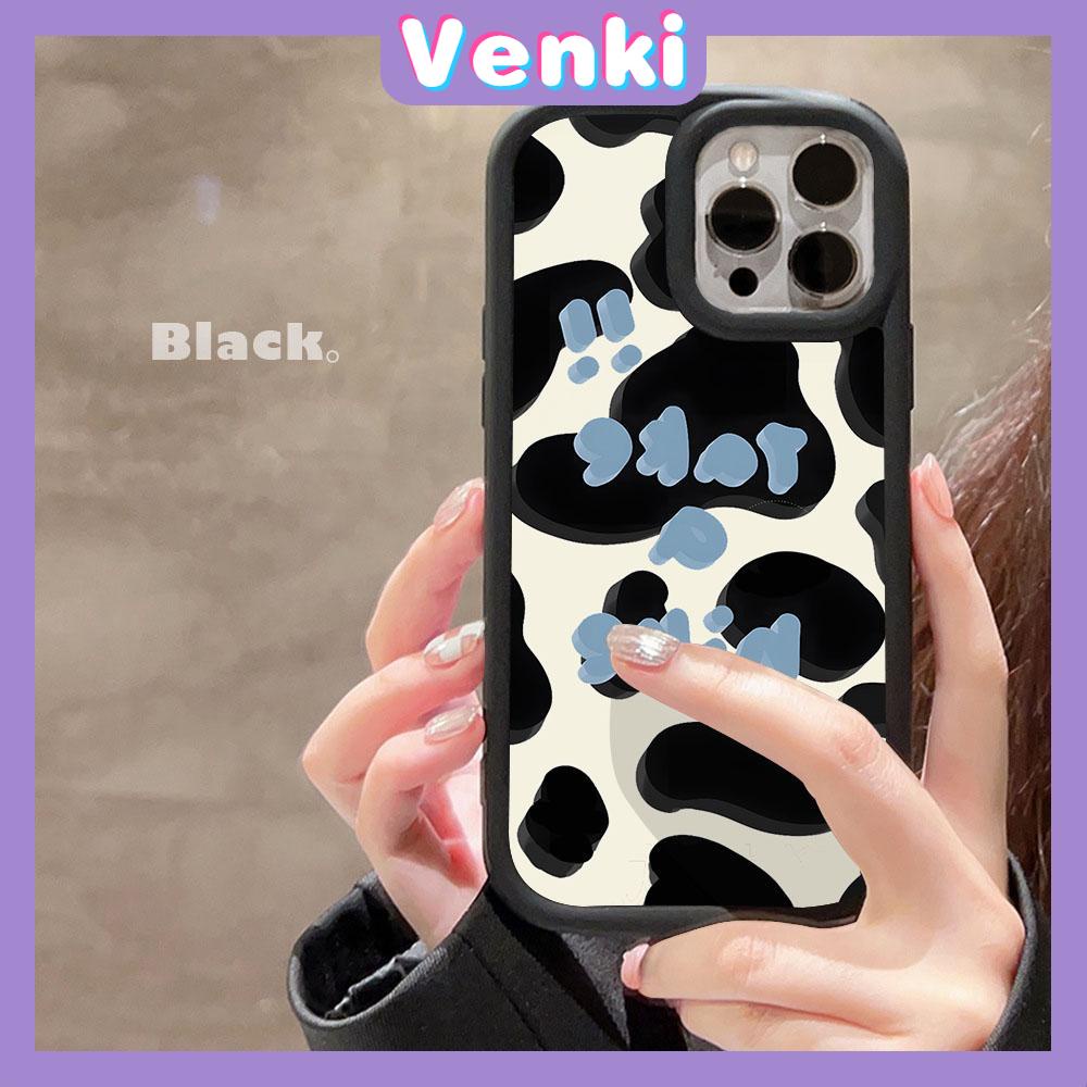 Case fo iPhone 11 Pro Max TPU Soft Case Frosted Bubble Case Black and White Cow Print Camera Protection Shockproof For iPhone 14 13 12 11 Plus Pro Max 7 Plus X XR