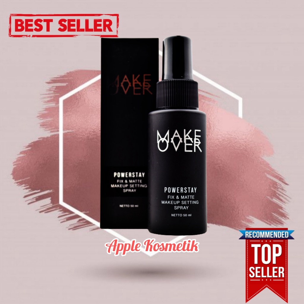 MAKE OVER Powerstay Fix &amp; Matte Makeup Setting Spray 50 ml - Makeup Setting Spray - Apple_Kosmetik