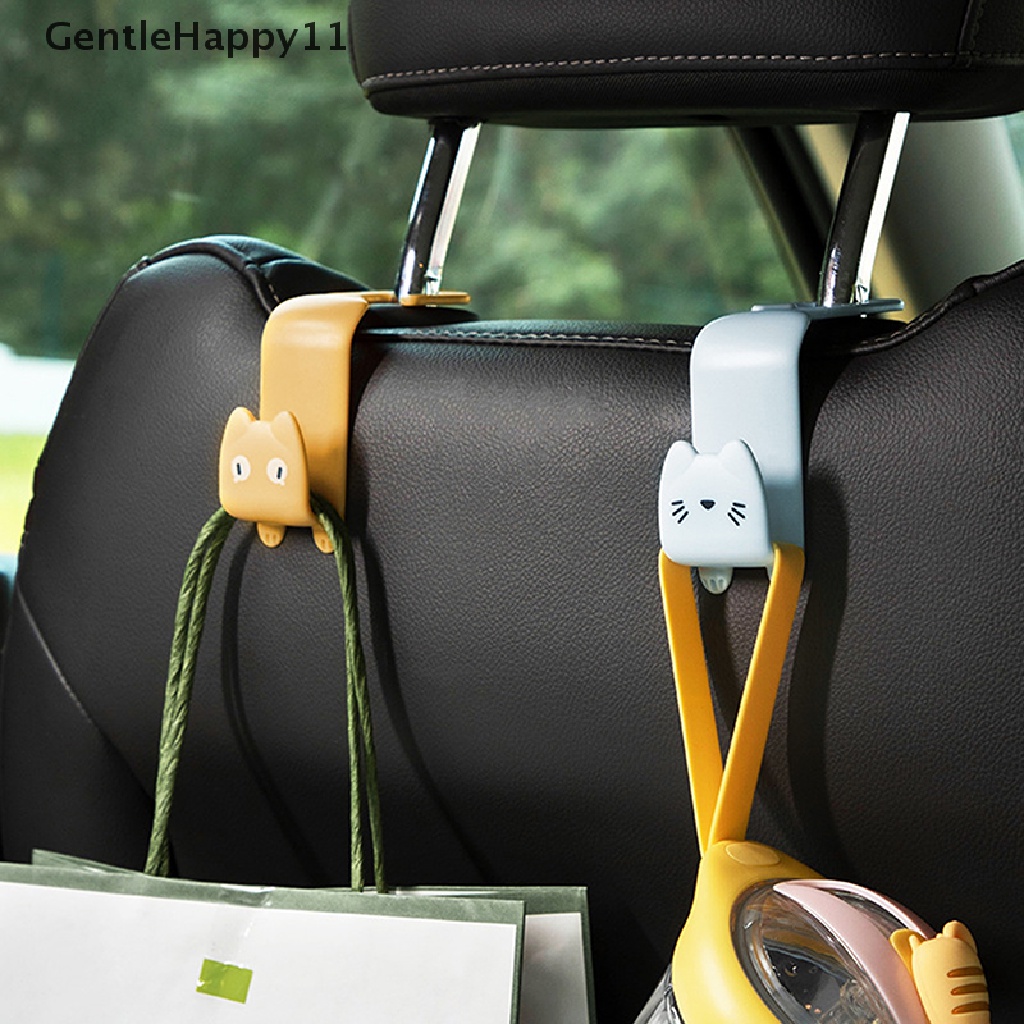 Gentlehappy 2pcs Kreatif Kartun Car Seat Hanger Hook Aksesoris Mobil Holder Hook id