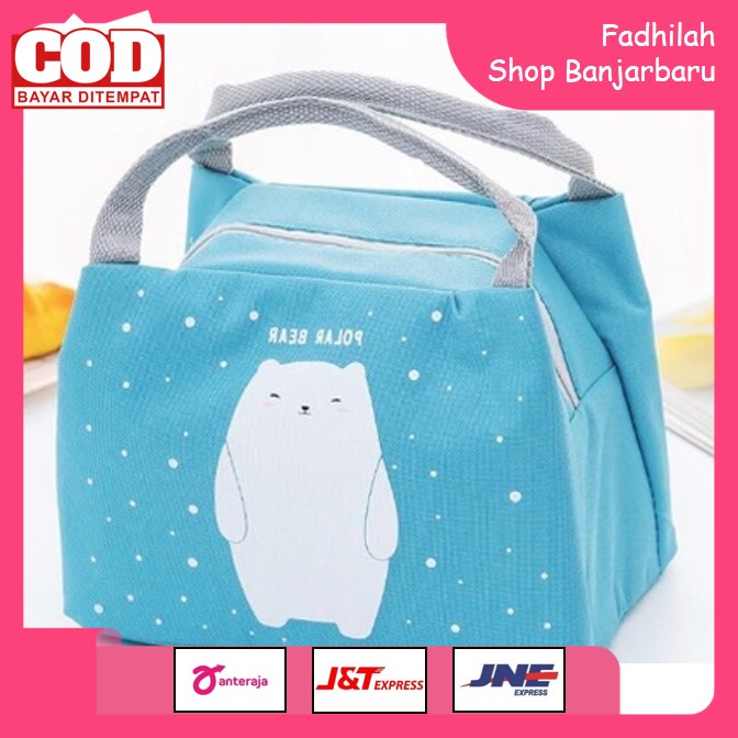 TAS BEKAL KARAKTER LUNCH BAG COOLER TAS BEKAL ALUMUNIUM MOTIF | FADHILAH SHOP BJB