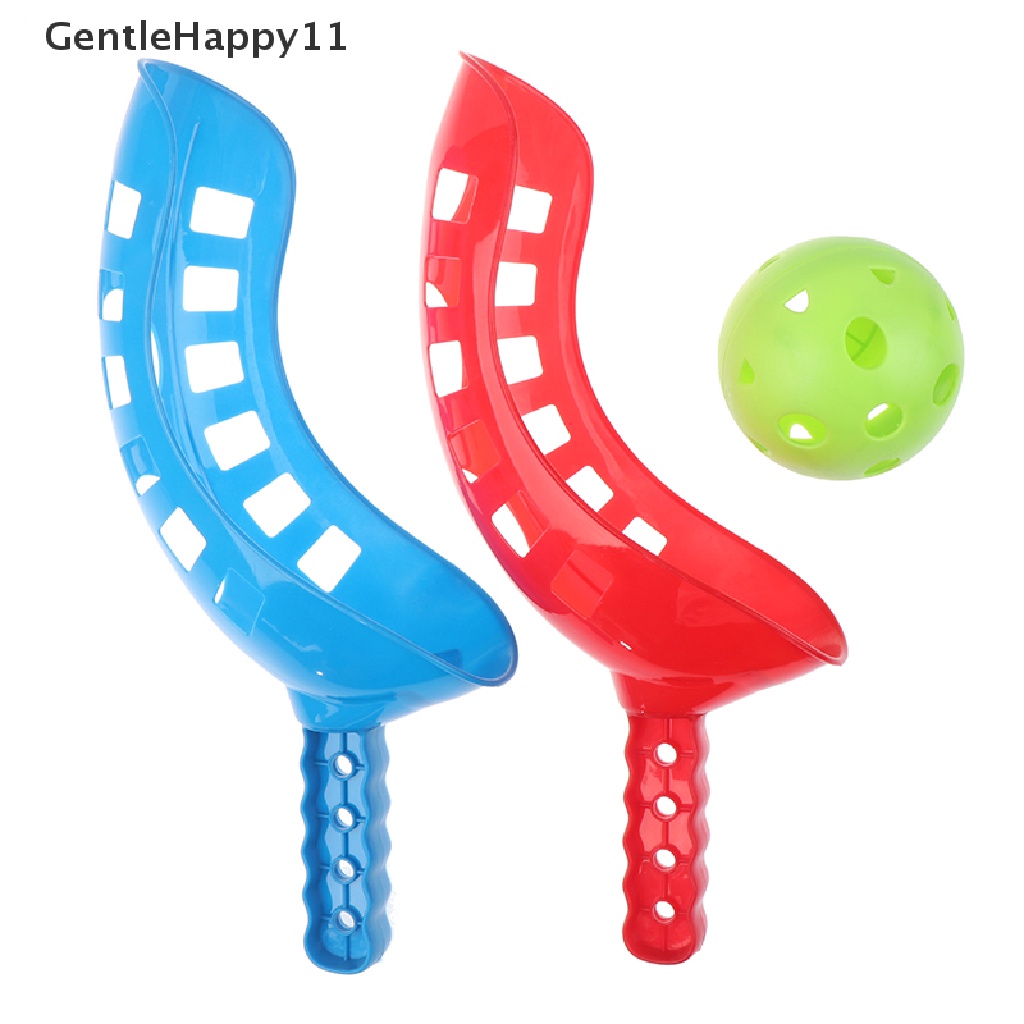 Gentlehappy Scoop Ball Set Catching Game Trackball Olahraga Lacrosse Raket Game Mainan Anak id