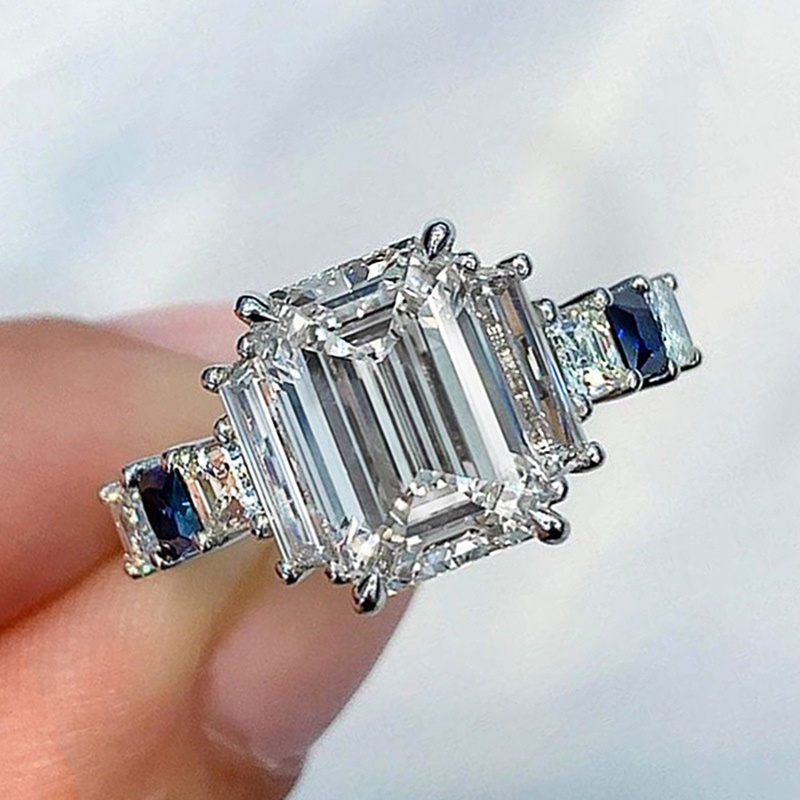 Cincin Desain Sederhana Kristal Cubic Zirconia Untuk Wanita Kualitas Baik Temperamen Aksesori Perempuan Perhiasan Pertunangan Pernikahan