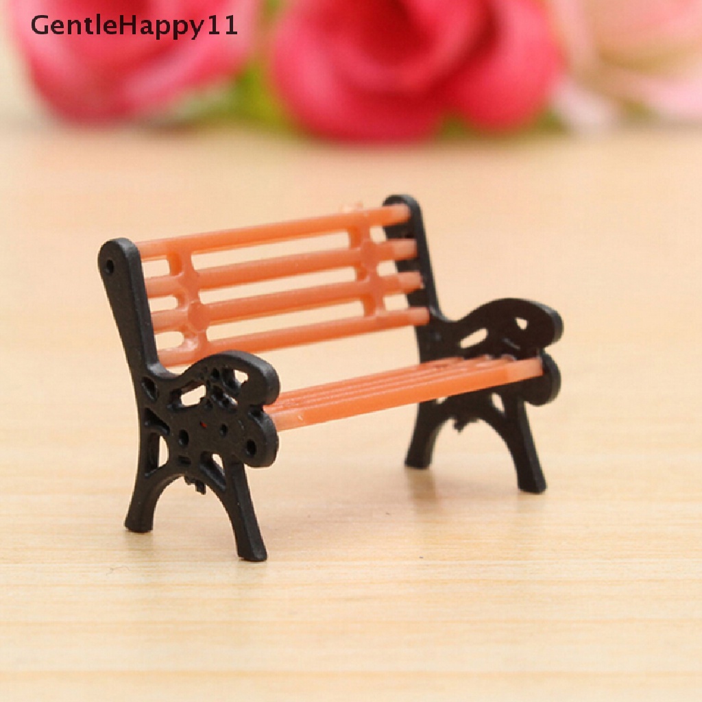 Gentlehappy Ornamen Taman Mini Miniatur Taman Bangku Kerajinan Dekorasi Rumah Boneka Peri Outdoor id