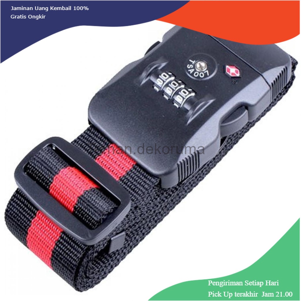 TD - RTG CHANGHAO Travel Luggage Lock Suitcase Belt Tali Koper Gembok TSA PIN - TSA319