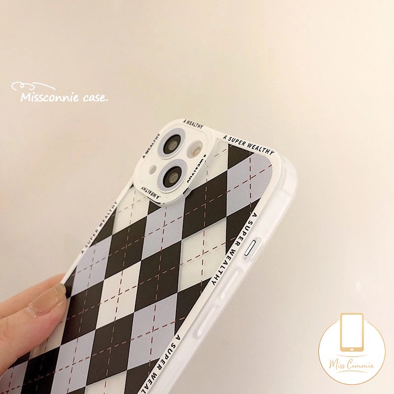 Case Motif Grid Infinix Hot10 11 11s 10 9 12 Play 12pro Hot 12i 8 20 20s 11s 10s Nfc 10 Lite Smart4 6 5plus Note 10 11 12 Pro 12 2023 Transparan Diamond Soft Tpu Cover
