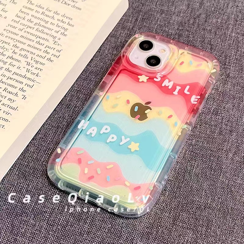 IPHONE Cocok Untuk Iphone14 14pro 14plus 13 13mini 13pro 13prm iPhone12 7Plus 8Plus Xr XS 13 12mini Pro Max Empat Sudut Casing Ponsel Transparan Tahan Guncangan