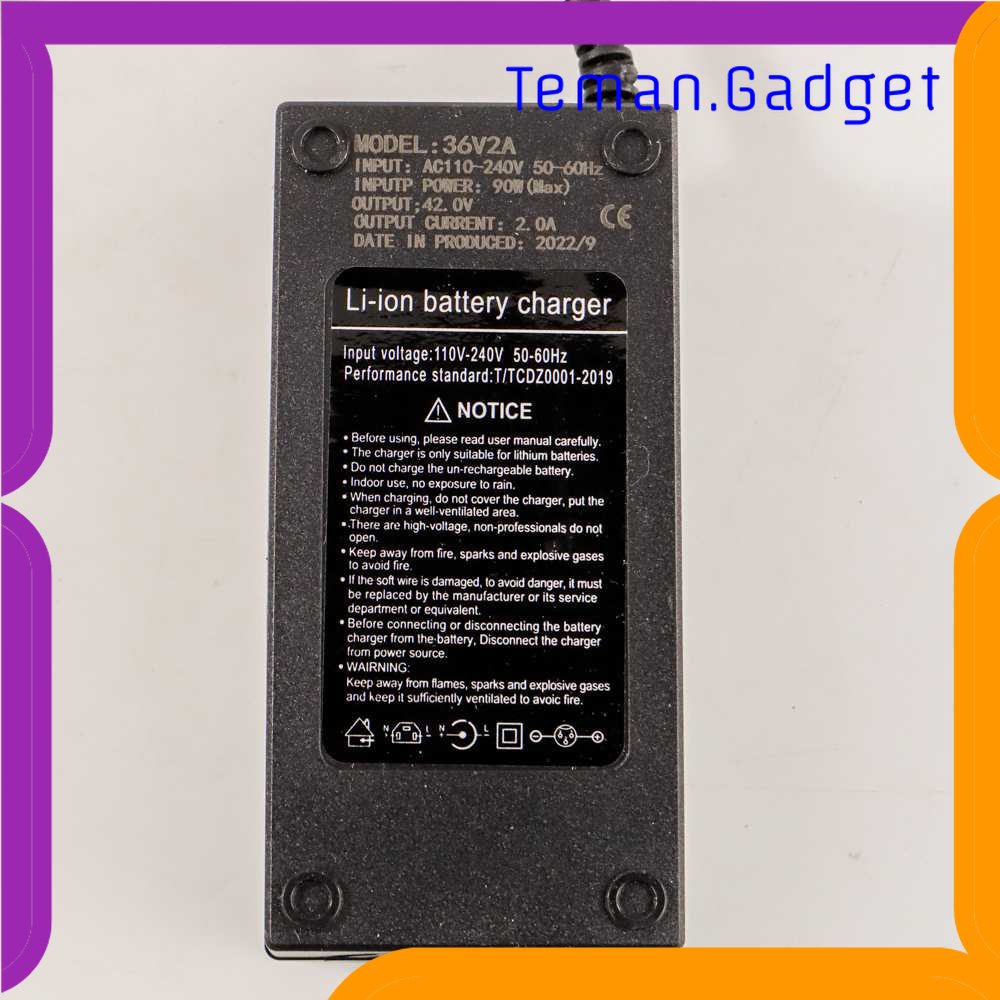 TG - OLR Deek-Robot Adapter for Charger Baterai Sepeda Listrik 42V 2A - 36V2A