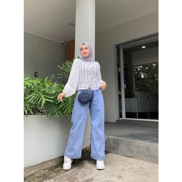 TERLARIS CELANA KULOT HIGHWAIST JEANS PREMIUM