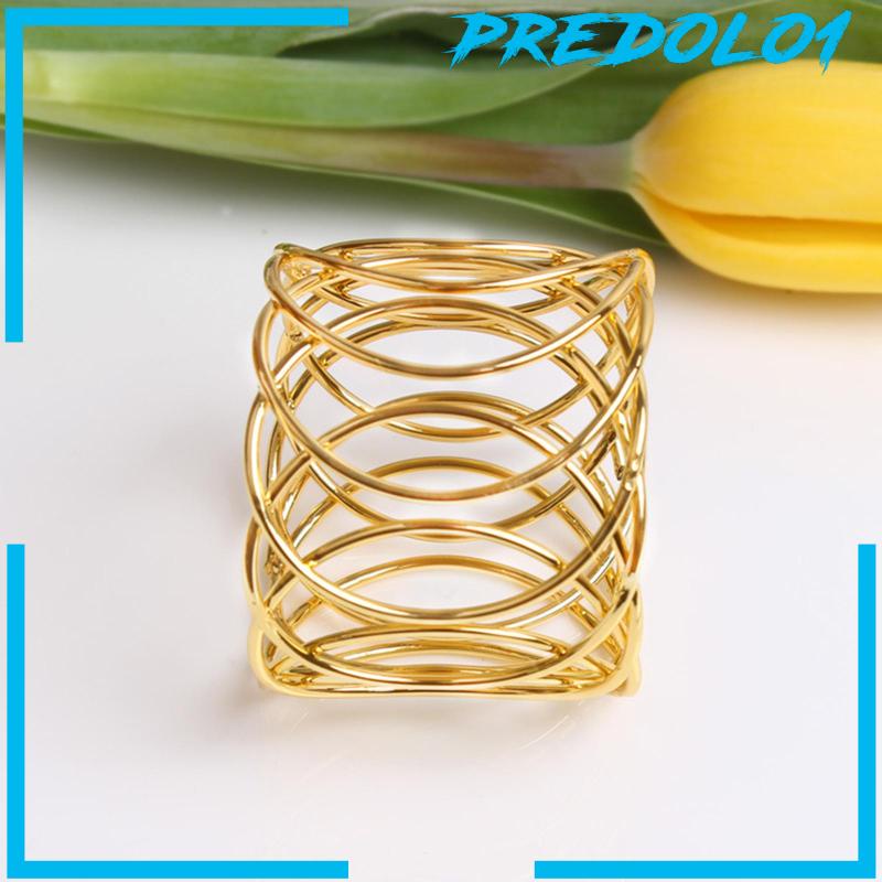 [Predolo1] 2pcs Ring Holder Serbet Jaring Bulat Gesper Untuk Pesta Serbet Kain