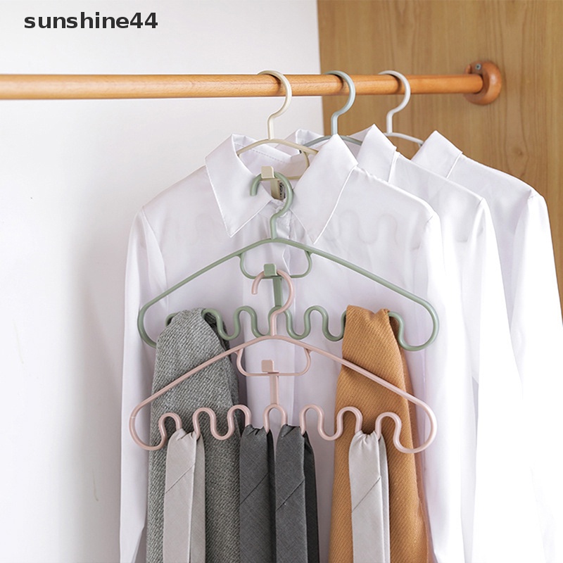 Sunshine 1pc Waves Multi port Support Gantungan Untuk Pengering Pakaian Rak Baju Plastik Drying Hanger Storage Hanger ID