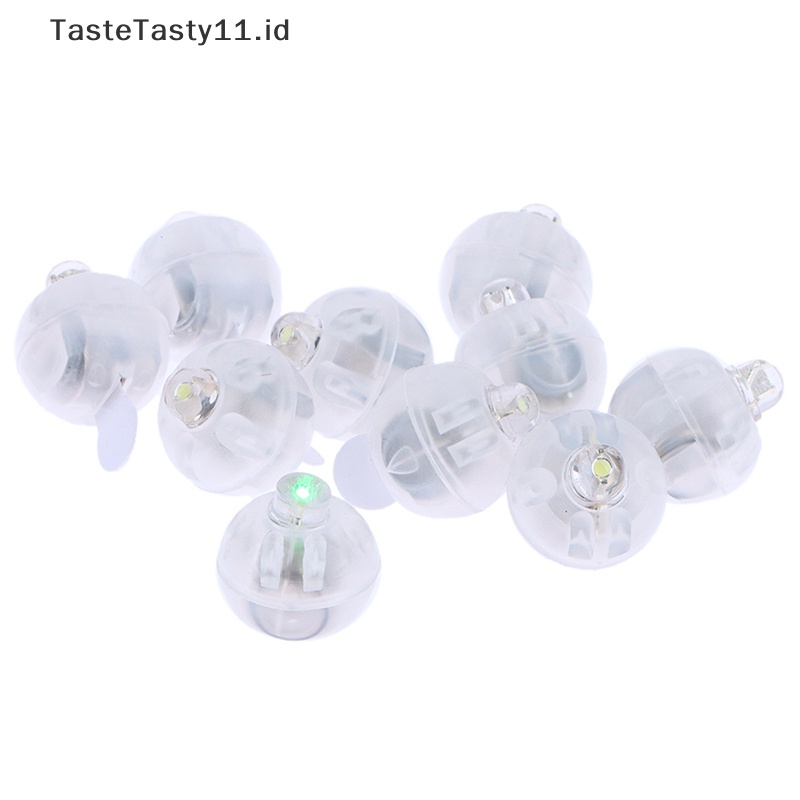 Tastetasty 10Pcs Lampu Led Mini Balon Menyala Balon Neon Lampu Pesta Dekorasi.