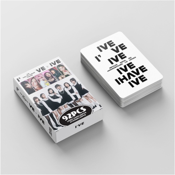 92pcs/box IVE I'VE Stiker Photocards Kartu Lomo2023Album Baru Kpop Postcards Pasta