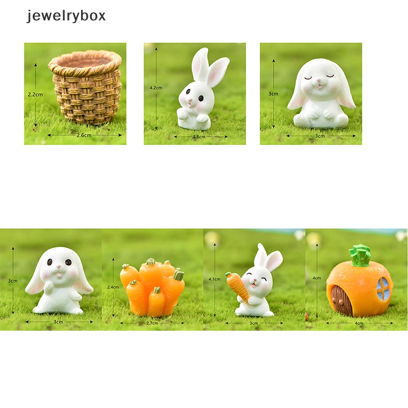 [jewelrybox] Patung Hadiah Kelinci Sunmmer Taman Peri Miniatur Kerajinan Resin Landscape Butik