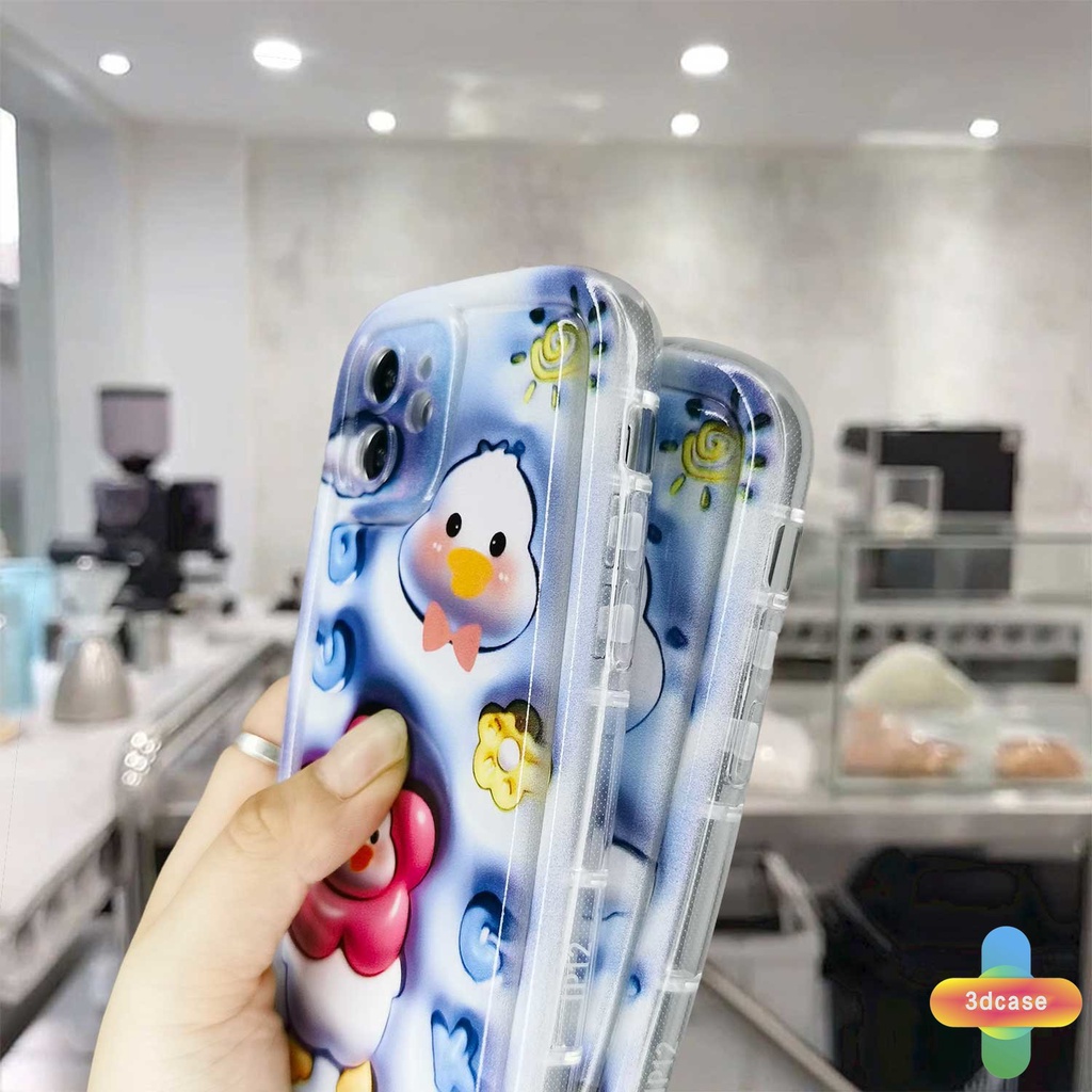 Casing OPPO A15 A54 A5S A77S A17 A17K A57 A3S A76 A96 A16 A95 A55 A7 A5 A9 A31 A53 A33 2020 A12 A12S A1K A12E A16E A16K A54S A53S A16S A77 A57S A57E A11S Reno 7 7Z 8Z 5 4 6 8 5F 5K 4F 4 5 06 Lite A74 A15S Hello Duck Camera Lens Protection Soap Case