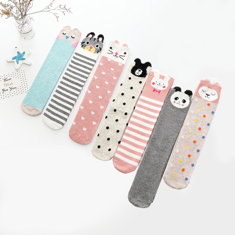 BOBOHO - KAOS KAKI BAYI PANJANG KARAKTER HEWAN KAOS KAKI ANAK PEREMPUAN LAKI LAKI MOTIF ANIMAL LUCU PART 2