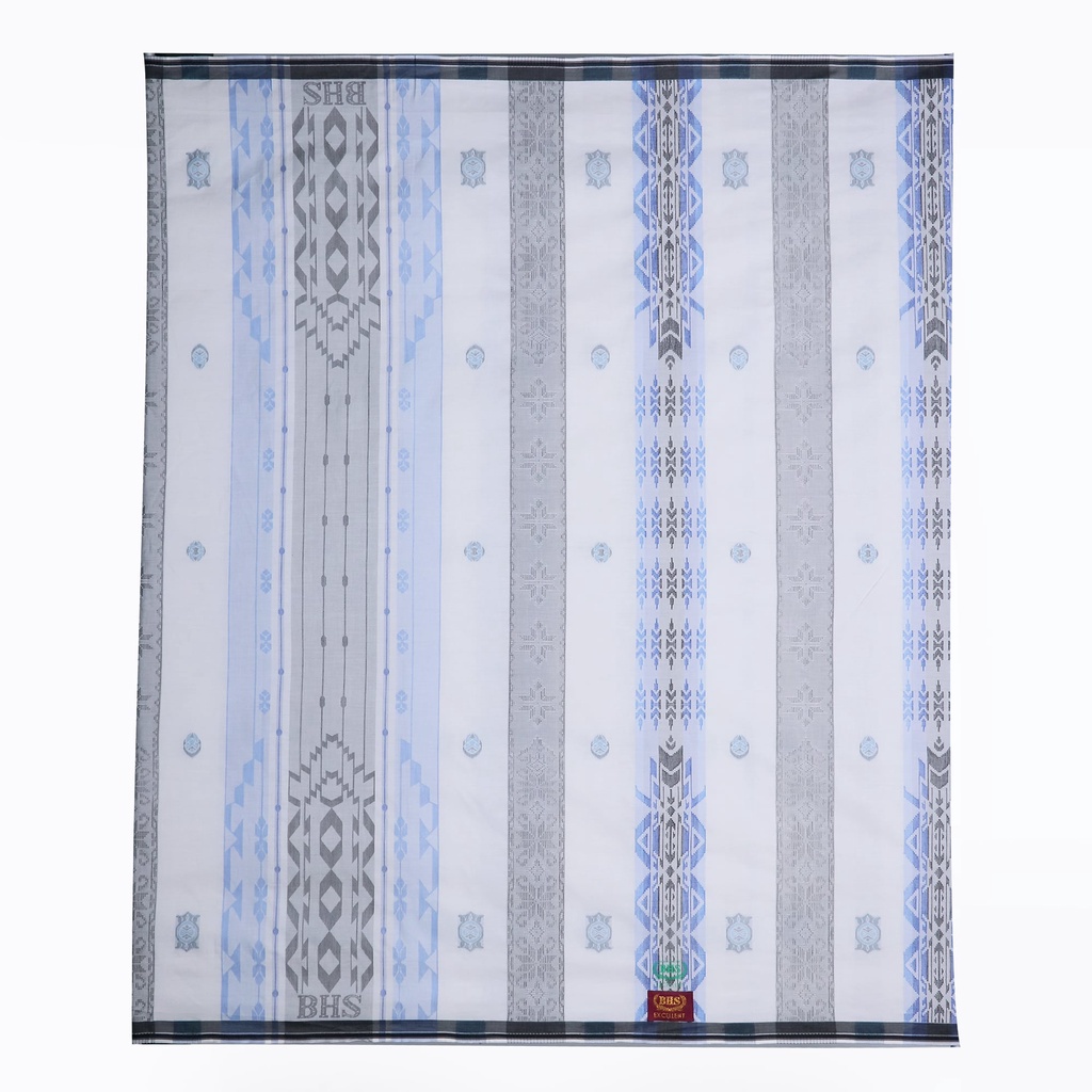 Sarung BHS Excellent Gold Motif E57 JGB Putih Biru / BHS COD/ TERMURAH/ FULL TAG/ ORIGINAL