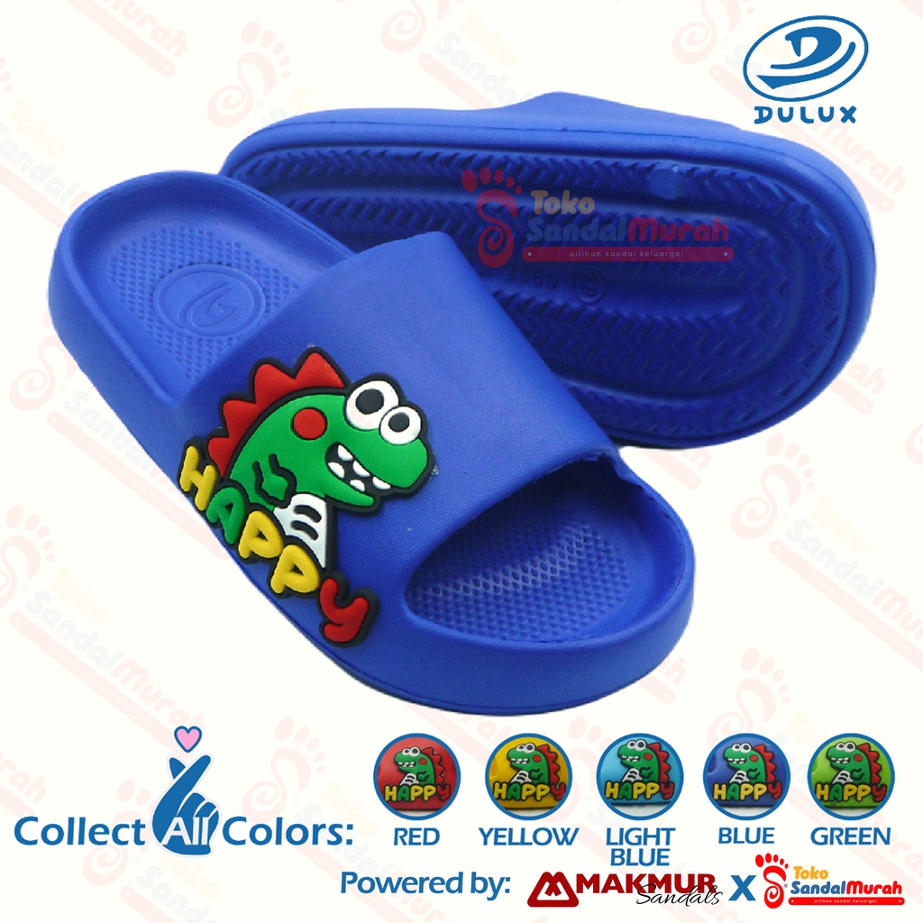 Toko Sendal Murah - Sandal Slop Uk 24 - 29 / Sandal Anak Motif Dinosaurus / Sandal Anak Laki - Laki Lucu / Sandal Kekinian Model Terbaru [Toko Sendal Murah M 386 D Dino]