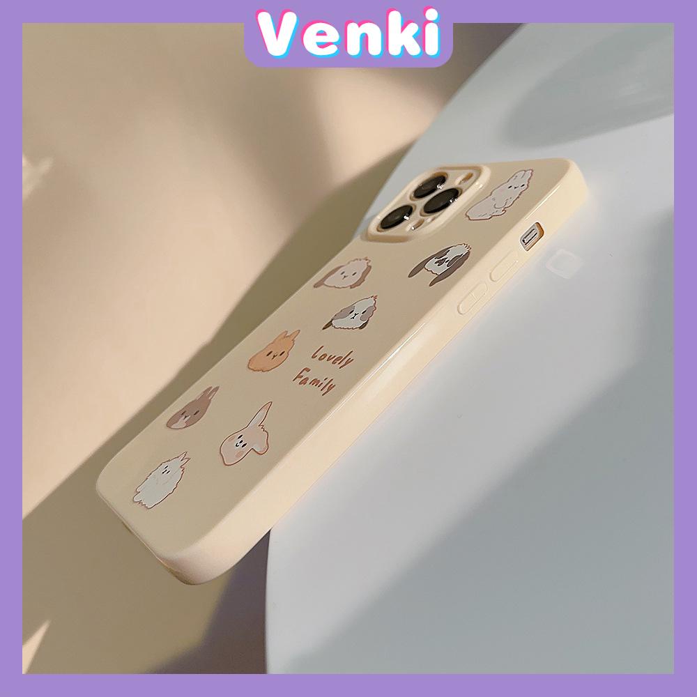 VENKI - For iPhone 11 iPhone Case Cream Glossy Soft Case TPU Shockproof Camera Cover Protection Cute Animals Compatible with iPhone 14 13 Pro max 12 Pro Max xr xs max 7Plus 8Plus