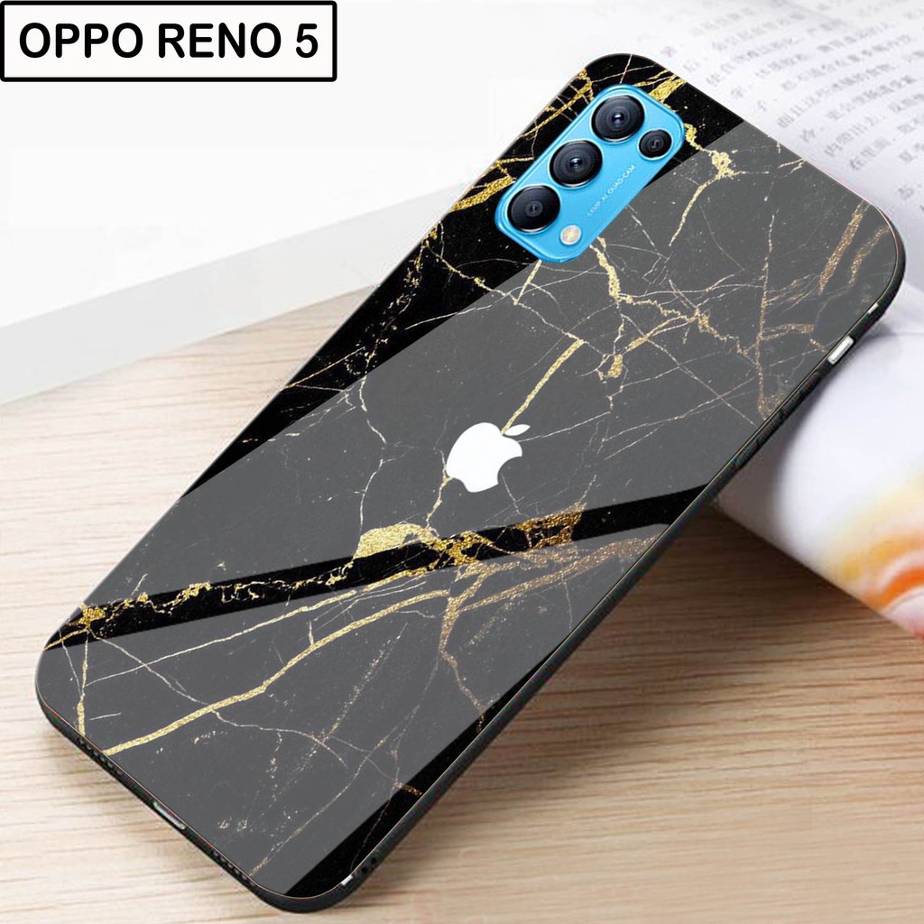 GLASS Softcase Kaca Oppo Reno 5 - Case Hp Oppo Reno 5 - Casing Hp Oppo Oppo Reno 5