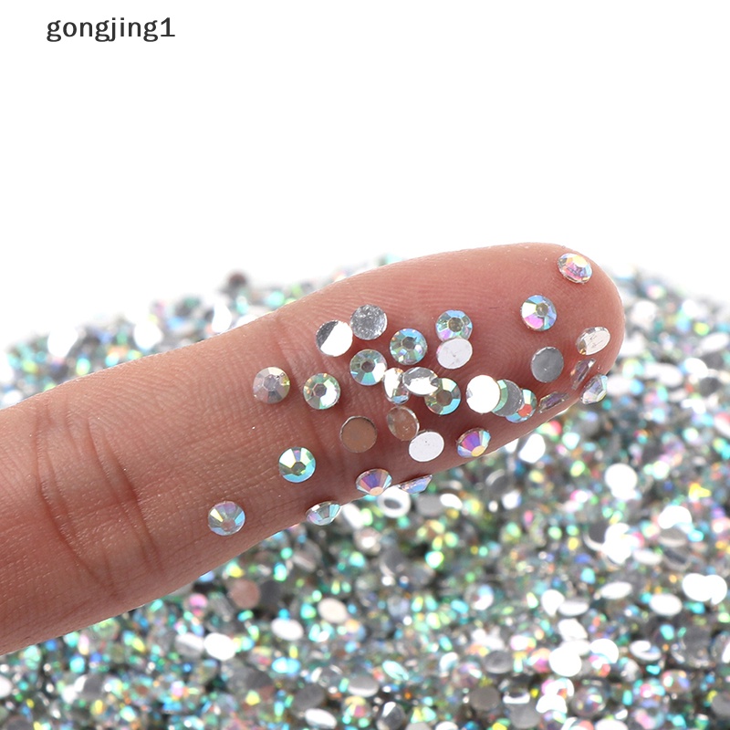 Ggg 10000Pcs 3MM Sparkling Resin Berlian Imitasi Flatback Kristal Dekorasi Aplikasi ID