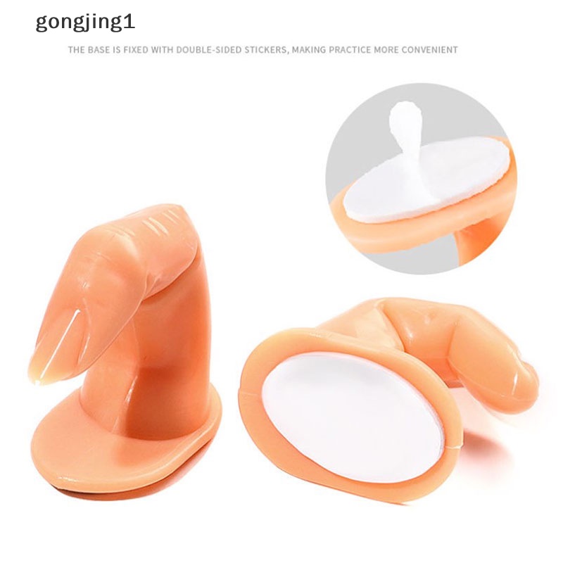 Ggg 2pcs Alat Latihan Nail Art Model Jari Palsu Akrilik Manicure Training Display ID